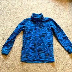 Boys Columbia fleece jacket. Size large. Blue camo